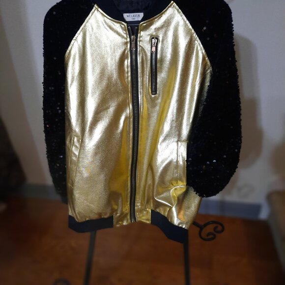 WELAKEN Sequin Bomber Jacket- size S/M NWOT - Picture 3 of 5